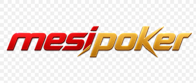 Logo mesipoker bernuansa cokelat hangat